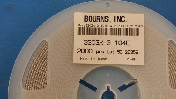 (10 PCS) 3303X-3-104E BOURNS Trimmer Resistors - SMD 3mm 100K 25% Cross Slot