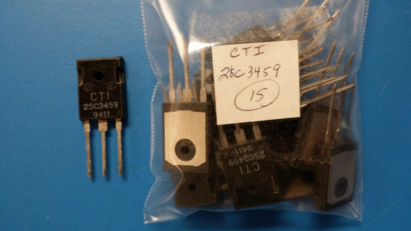 (2 PCS) 2SC3459 CTI 4.5A, 800V, NPN, Si, POWER TRANSISTOR