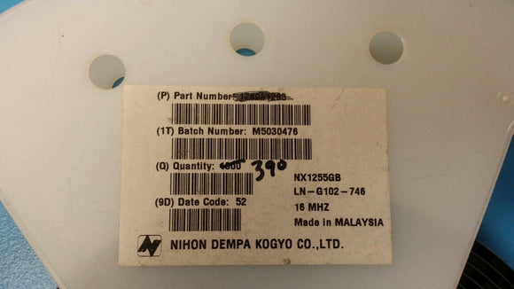 (15 PCS) NX1255GB-16.000000MHZ NDK CRYSTAL 16.0000MHZ 12PF SMD