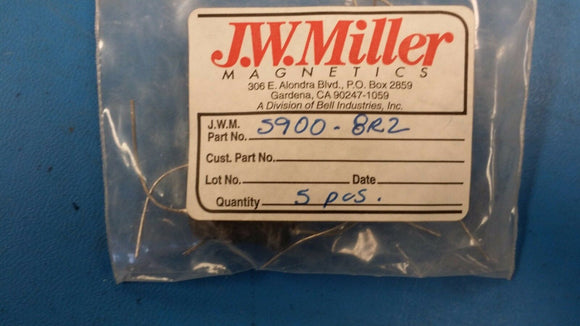 (5 PCS) 5900-8R2 JW MILLER Fixed Power Inductors 8.2uh 10%