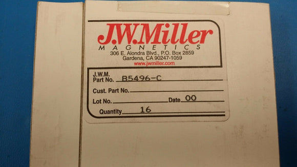 (1) B-5496-C JW MILLER Short Wave Coil (Marine & Aircraft)Use: tapped Osc. 455KC