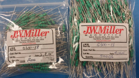 (10 PCS) 5300-18 JW MILLER Fixed RF Inductor 27uH 10%