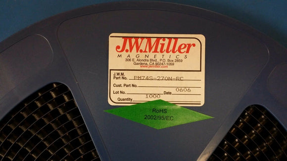 (10 PCS) PM74S-270N-RC JW MILLER Fixed Power Inductors 27uH 25%