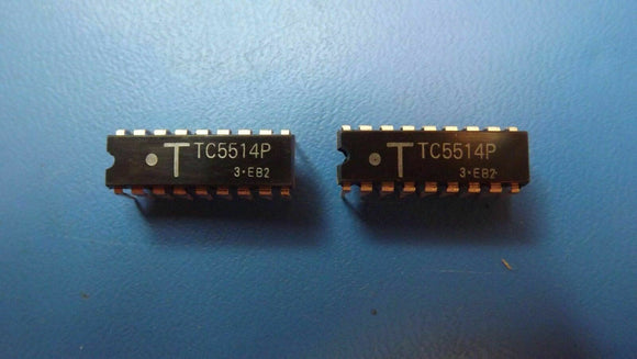 (2PCS) TC5514P TOSHIBA IC,SRAM,1KX4,CMOS,DIP,18PIN,PLASTIC