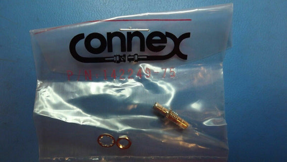 (1PC) 142249-75 CONNEX RF Adapters-SMB BLKHD JACK-JACK ADAPTER NICKEL MINI