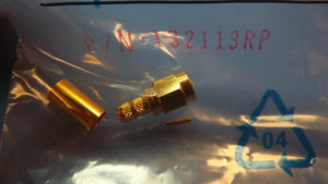 (1PC) 132113RP AMPHENOL SMA ST CRMP PLG RG58 LMR 195 GOLD REV POL