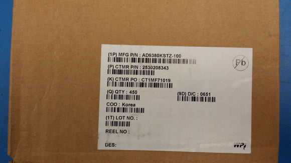 (1 PC) AD9380KSTZ-100 AD Display Interface IC 100MHz HDMI/Analg IF ROHS