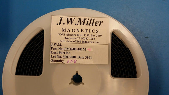 (10 PCS) PM1608-101M JW MILLER Fixed Power Inductors 100uH 20% SMD