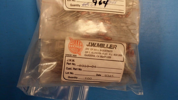 (10 PCS) 8310-04 JW MILLER Fixed RF Inductor Axial Conformal Coated