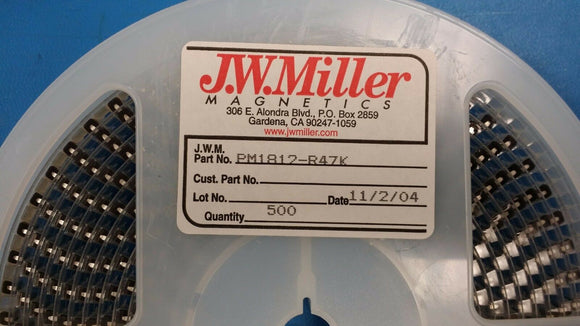 (20 PCS) PM1812-R47K JW MILLER Fixed Inductors 0.47uH 10%