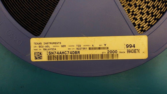 (20 PCS) SN74AHC74DBR TI IC D-TYPE POS TRG DUAL 14SSOP