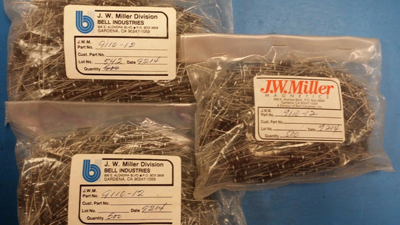 (10 PCS) 9110-12 JW MILLER 1.0 UH +/- 10% MOLDED INDUCTOR