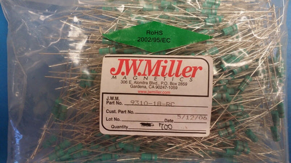 (5 PCS) 9310-18-RC JW MILLER Fixed R.F. Inductors Unshielded 1.8uH 10% ROHS