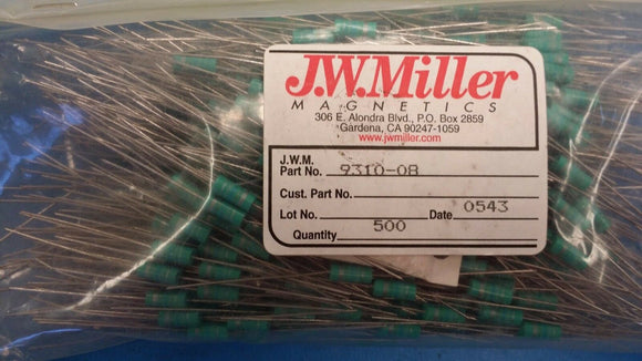 (5 PCS) 9310-08 JW MILLER Fixed R.F. Inductors Unshielded 0.68uH 10%