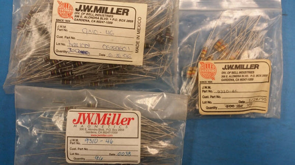 (5 PCS) 9310-46 JW MILLER Fixed R.F. Inductors Unshielded 24uH 10%