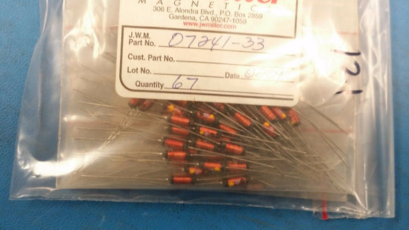 (10 PCS) 07241-33 JW MILLER Fixed RF Inductors 470uH 10%