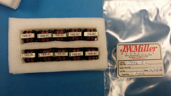 (1 PC) 7406-RC JW MILLER Ind Common Mode Choke 2mH 1KHz 1.8A Pin