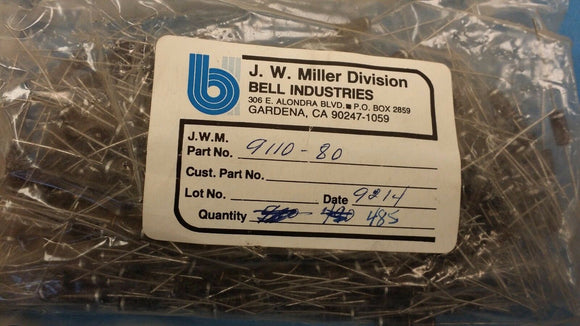 (10 PCS) 9110-80 JW MILLER 120uH 5% MOLDED INDUCTOR