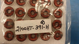(4 PCS) 2100HT-391H JW MILLER Ind High Current Toroid 390uH 15% 1KHz 2.1A RDL