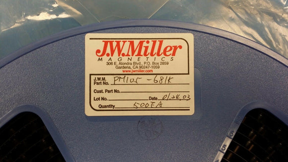 (10 PCS) PM105-681K JW MILLER Unshielded Power Inductor 680uH 10%