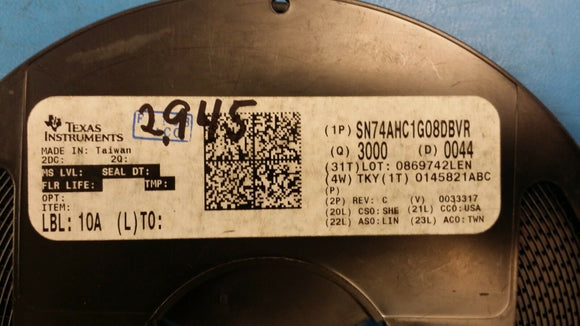 (15 PCS) SN74AHC1G08DBVR TI AND Gate 1-Element 2-IN CMOS 5-Pin SOT-23