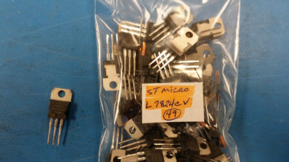 (15 PCS) L7824CV ST MICRO Standard Regulator Pos 24V 1.5A 3-Pin(3+Tab) TO-220