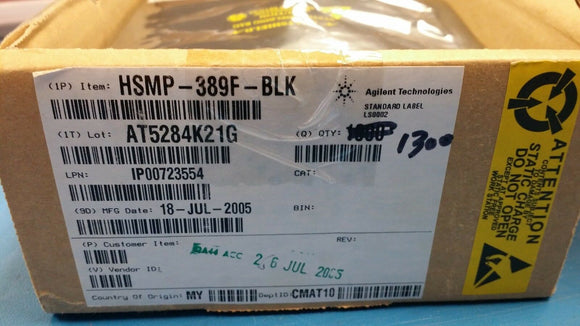 (100 PCS) HSMP-389F-BLK AGILENT Diode PIN Switch 100V 3-Pin SOT-323 Bulk