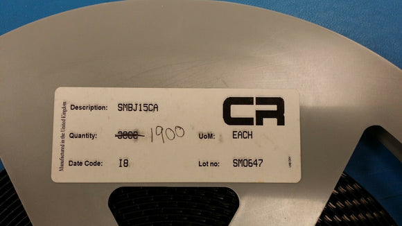 (10 PCS) SMBJ15A CRYCOM TVS Single Uni-Dir 15V 600W 2-Pin SMB