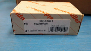 (2 CARDS) 0522660006 Weidmuller DEKAFIX GW 5 MARKED 6, 50 PER CARD