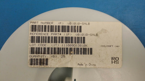 (2 PCS) WB1010-SMLB COILCRAFT RF Transformer, 0.005MHz Min, 100MHz Max, 1:1