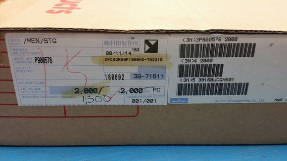 (2 PCS) DFC42R59P186BHD MURATA BPF 4 POLE 2.59GHz 186MHz DISCRETE RESONATOR