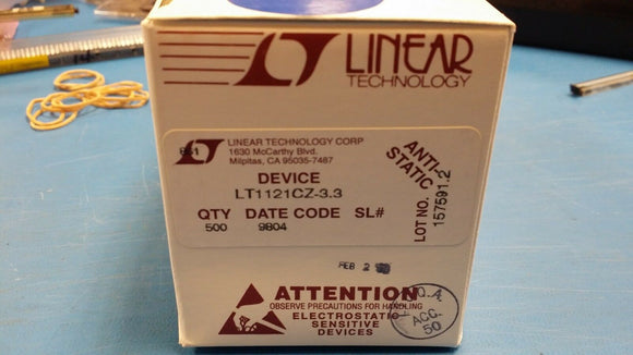 (25 PCS) LT1121CZ-3.3 LDO Voltage Regulator 3.3V 150MA TO92-3