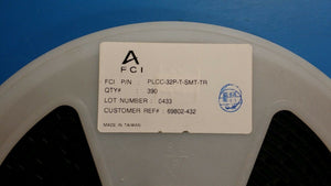 (25 PCS) PLCC-32P-T-SMT-TR FCI IC Socket, PLCC32, 32 Contact(s) SMT/SMD