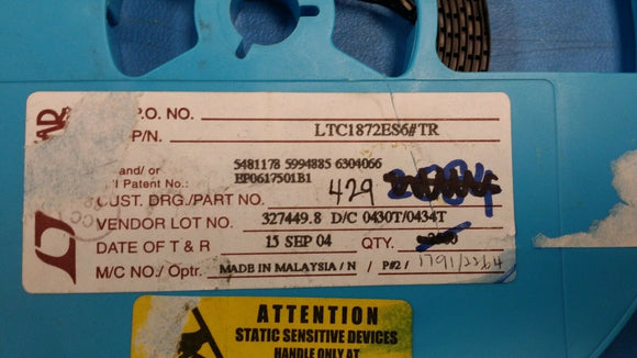 (2 PCS) LTC1872ES6#TR IC REG CTRLR BOOST/SEPIC SOT23-6