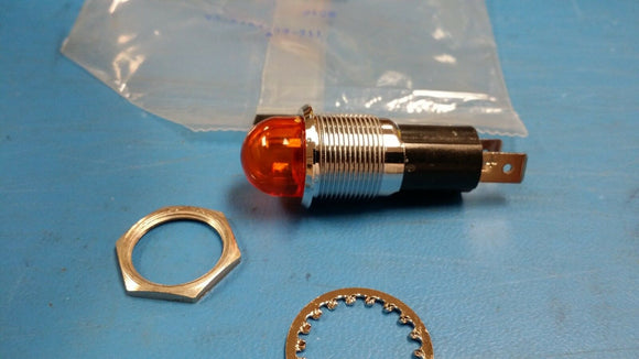 (1 PC) 095-5763-09-311 PANEL MOUNT INDICATOR T3 1/4 WITH STOVEPIPE LENS CAP RED