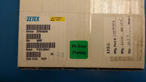 (10 PCS) ZVN4424A ZETEX Trans MOSFET N-CH 240V 0.26A 3-Pin E-Line TO-92 ROHS