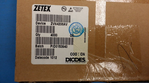 (10 PCS) ZVN4206AV ZETEX Trans MOSFET N-CH 60V 0.6A 3-Pin E-Line TO-92 ROHS