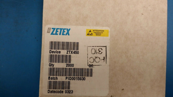 (10 PCS) ZTX450 ZETEX Trans GP BJT NPN 45V 1A 3-Pin E-Line