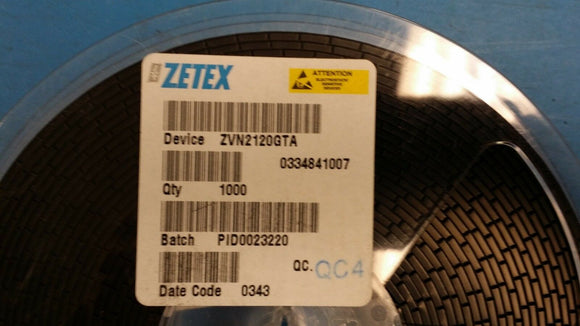 (10 PCS) ZVN2120GTA ZETEX Trans MOSFET N-CH 200V 0.32A 4-Pin(3+Tab) SOT-223