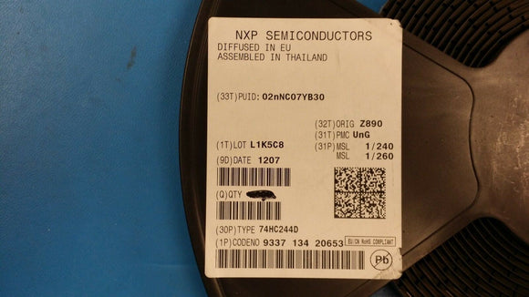 (10 PCS) 74HC244D NXP BUFFER/LINE DRIV NON-INVERTING SOIC-20 ROHS