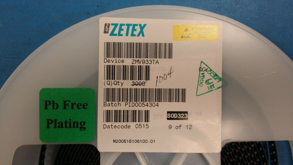 (10PC) ZMV933TA ZETEX Diode VAR Cap Single 12V 22.5pF 2Pin SOD323 ROHS (0515D/C)