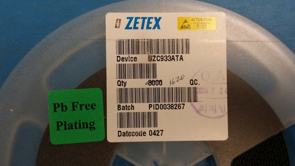 (10PC) ZC933ATA ZETEX Diode VAR Cap Single 12V 42pF 3-Pin SOT-23 (0427 D/C) ROHS