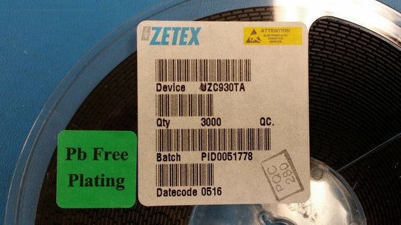 (25 PCS) ZC930TA ZETEX Diode VAR Cap Single 12V 8.7pF 3-Pin SOT-23 ROHS