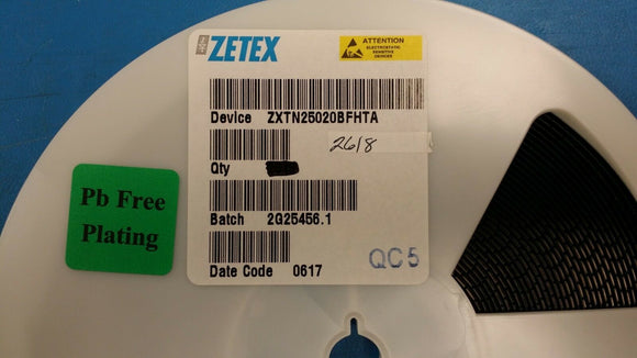 (10 PCS) ZXTN25020BFHTA ZETEX Trans GP BJT NPN 20V 4.5A SOT-23 ROHS