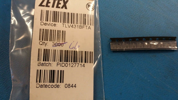 (10 PCS) TLV431BFTA  BY ZETEX V-Ref Adjustable 1.24V to 18V 15mA SOT-23 ROHS