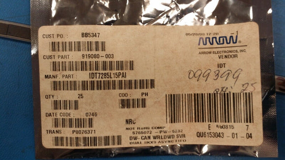 (1 PC) 7285L15PAI IDT IC FIFO 4096X18 15NS 56TSSOP