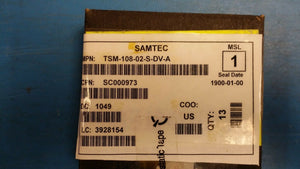 (2 PCS) TSM-108-02-S-DV-A SAMTEC .025 SQ. TERMINAL STRIPS