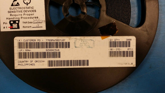 (25 PCS) BZX84C5V6 FSC Diode Zener Single 5.6V 5% 350mW 3-Pin SOT-23 ROHS