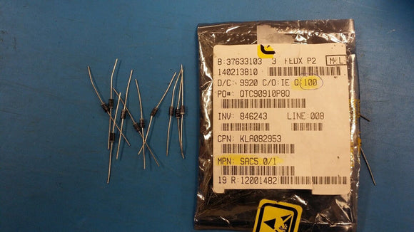 (10 PCS) SAC5.0 VISHAY/GS Diode TVS Single Uni-Dir 5V 500W 2-Pin DO-15