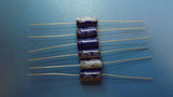 (6PCS) TVX1E22MAD NICHICON 22 uF 25 V 85°C Axial Alum Electrolytic Capacitor
